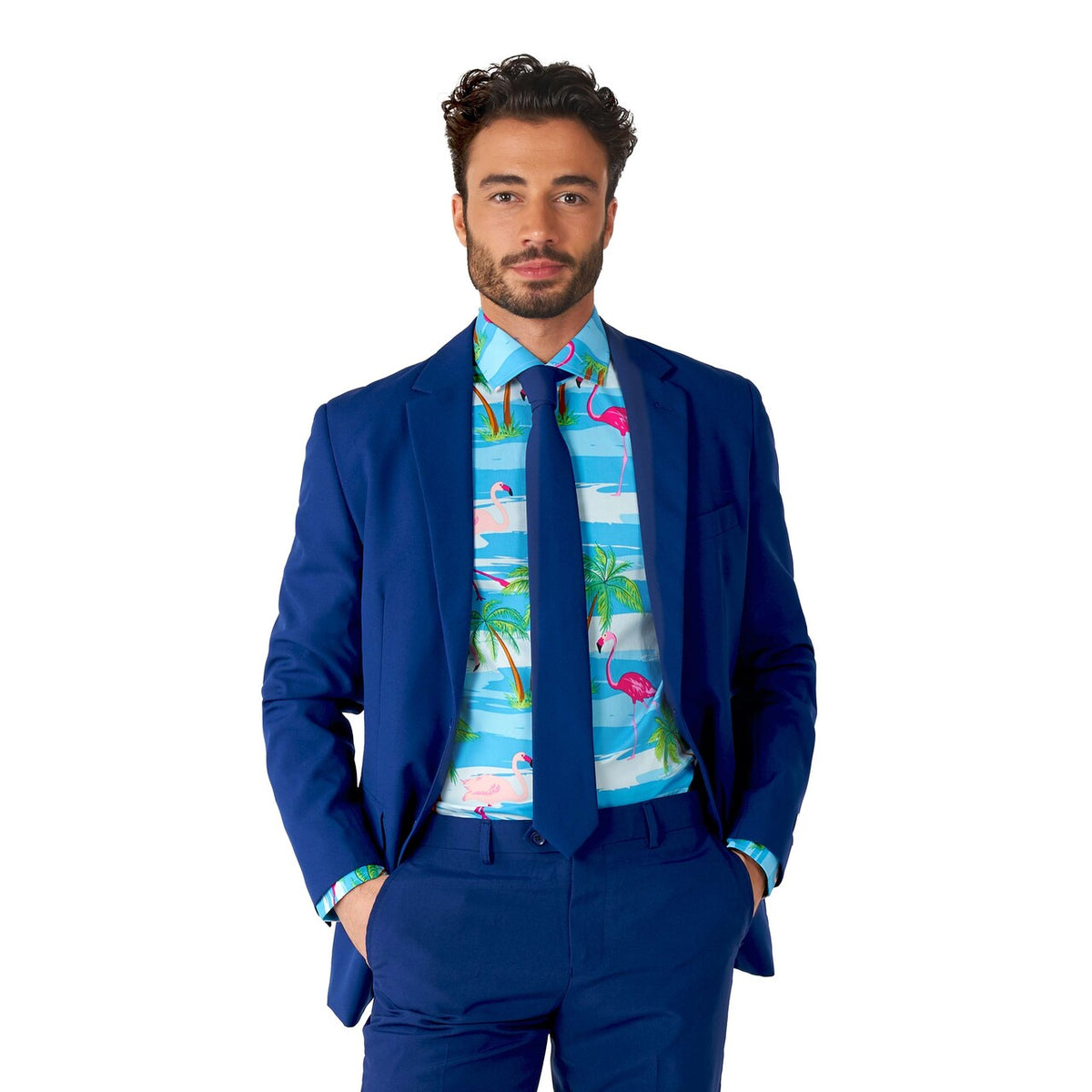 Op deze afbeelding zie je een Kostuums, van het merk Opposuits. Shirt Ls Flaminguy Man