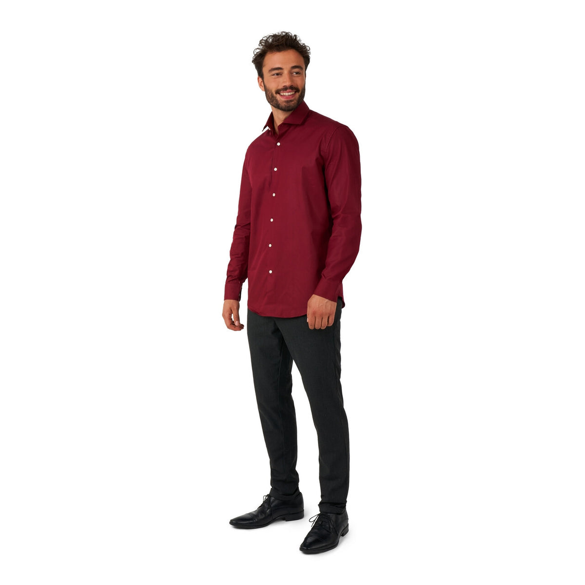 Op deze afbeelding zie je een Kostuums, van het merk Opposuits. Luxe Wijn Rood Overhemd Man