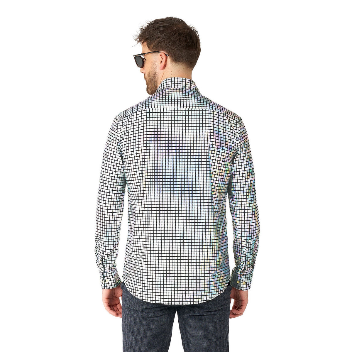 Op deze afbeelding zie je een Kostuums, van het merk Opposuits. Geruite Discoballer Overhemd Man