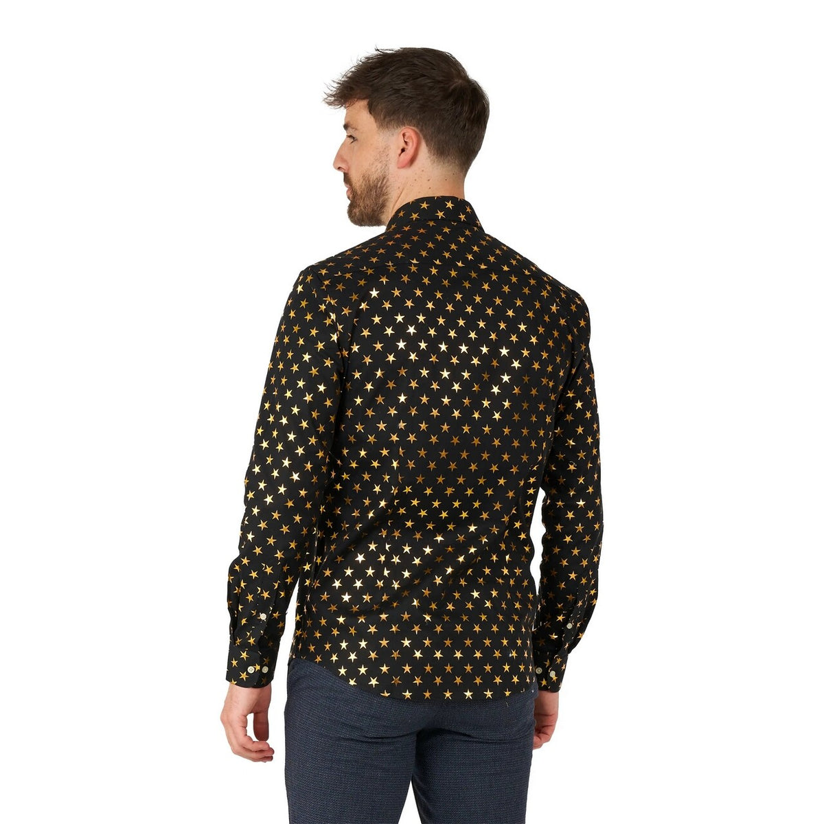 Op deze afbeelding zie je een Kostuums, van het merk Opposuits. Shiny Polka Star Night Overhemd Man