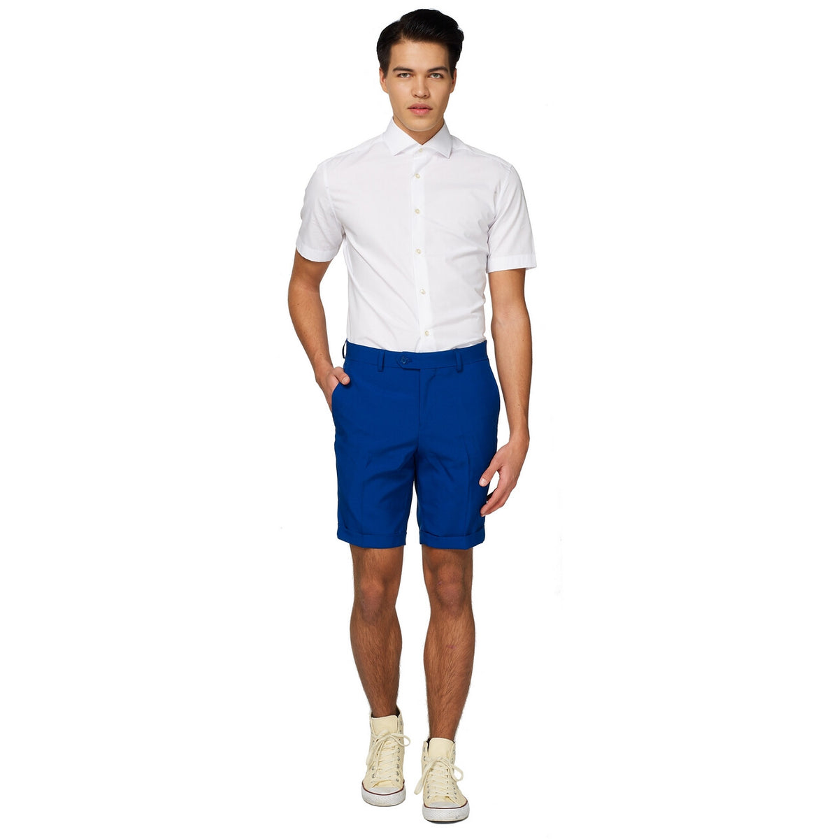 Op deze afbeelding zie je een Kostuums, van het merk Opposuits. Universeel Wit Overhemd Korte Mouwen Man