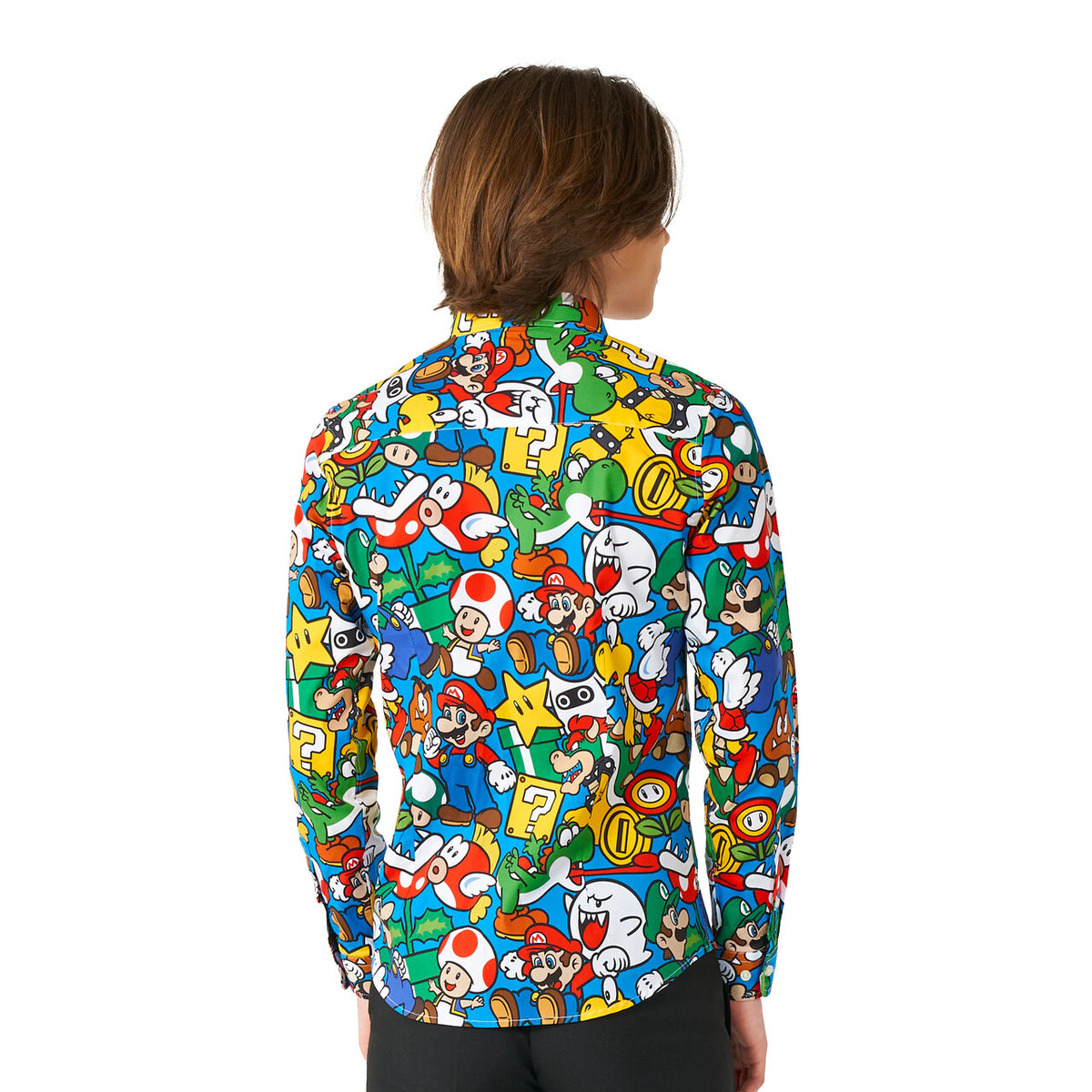 Op deze afbeelding zie je een Kostuums, van het merk Opposuits. Teen Boys Super Mario Gamers Only Blouse Jongen