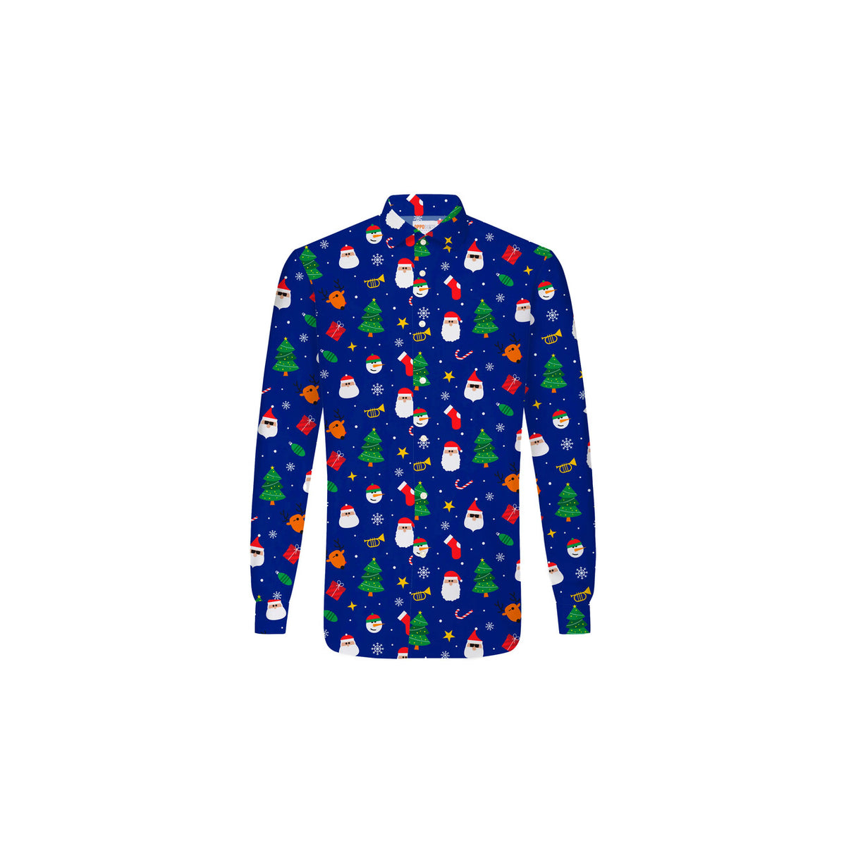 Op deze afbeelding zie je een Kostuums, van het merk Opposuits. Teen Boys Xmas Fever Foute Kerst Blouse Blauw Jongen