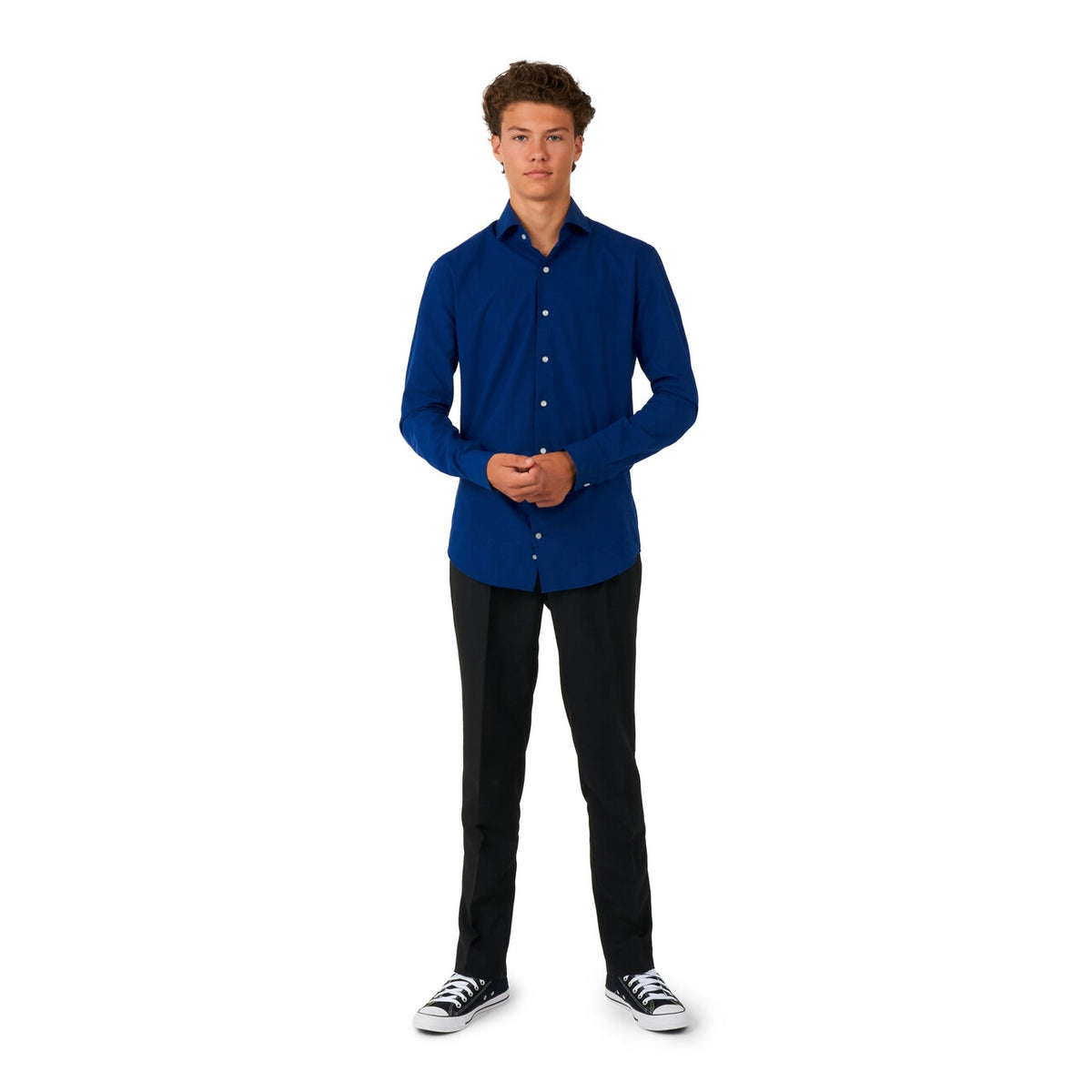 Op deze afbeelding zie je een Kostuums, van het merk Opposuits. Boys To Men Navy Royale Overhemd Tiener Jongen