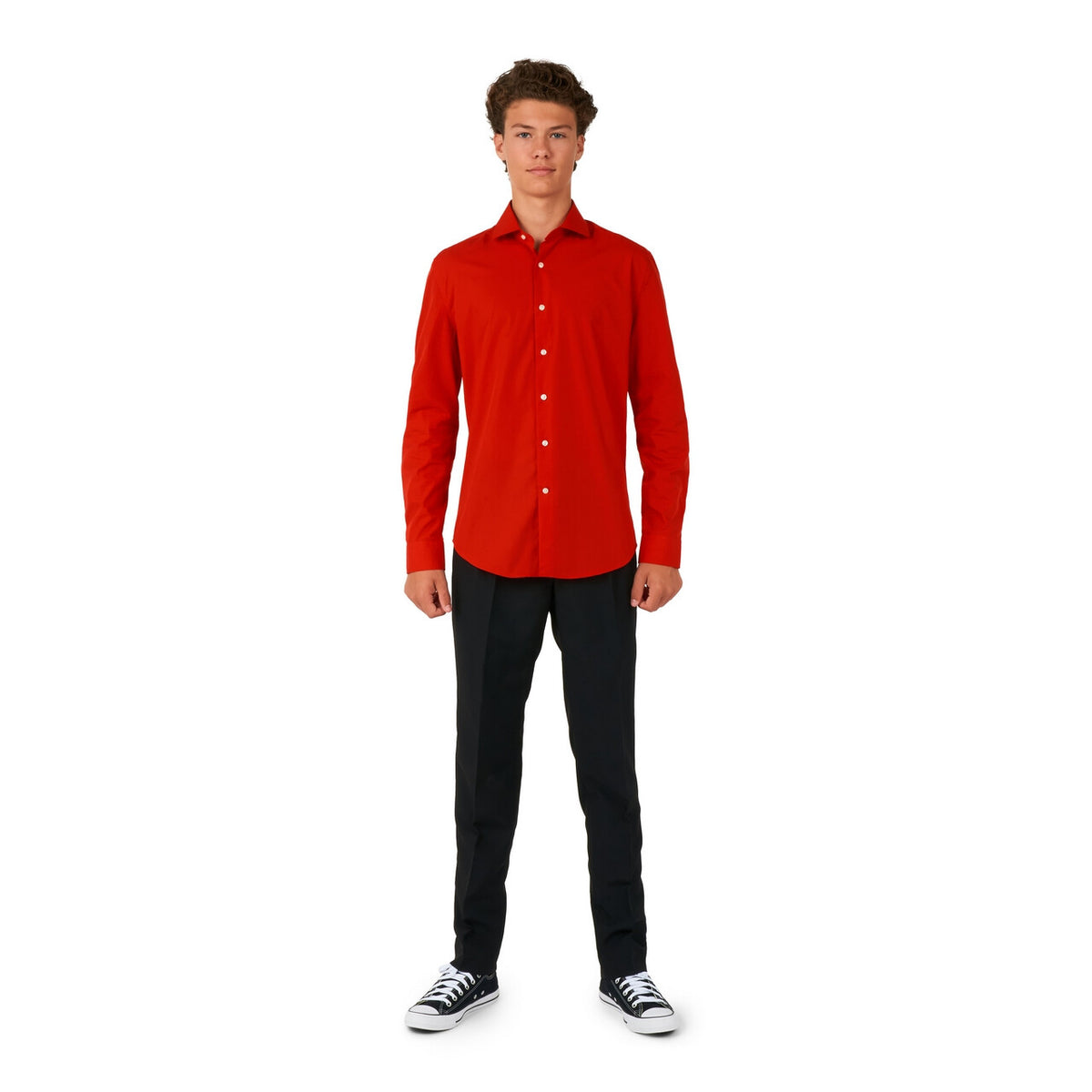 Op deze afbeelding zie je een Kostuums, van het merk Opposuits. Red Devil Tiener Overhemd Jongen