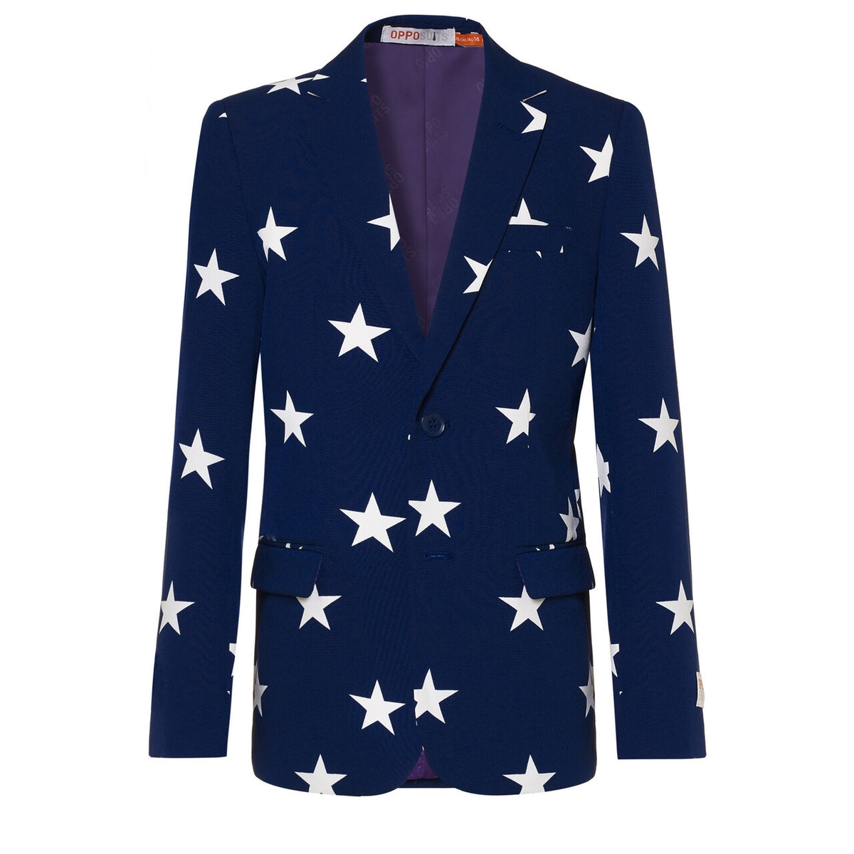 Op deze afbeelding zie je een Kostuums, van het merk Opposuits. Stars & Stripes USA Tiener Jongen Kostuum