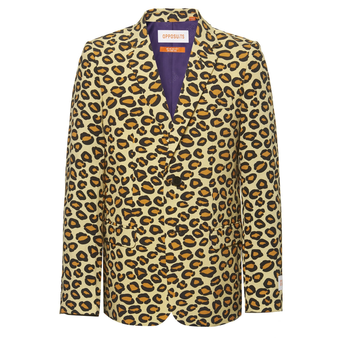 Op deze afbeelding zie je een Kostuums, van het merk Opposuits. The Jag Tijdloos Luipaardprint Jongen Kostuum