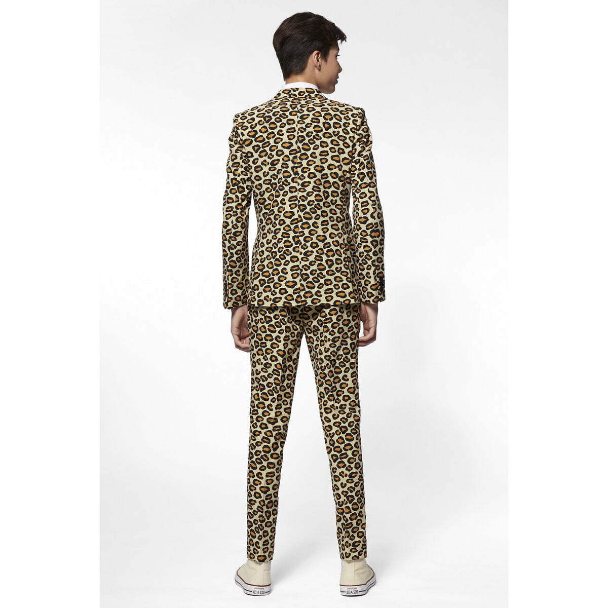 Op deze afbeelding zie je een Kostuums, van het merk Opposuits. The Jag Tijdloos Luipaardprint Jongen Kostuum