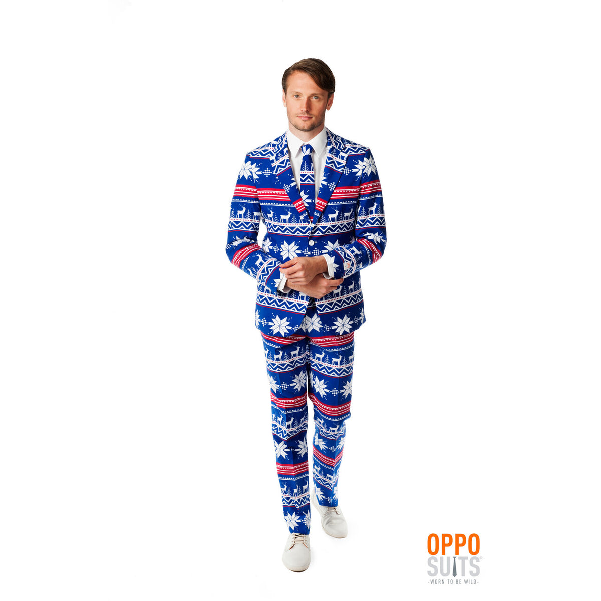 Op deze afbeelding zie je een Kostuums, van het merk Opposuits. The Rudolph Kerstmotief Opposuit Kostuum Man