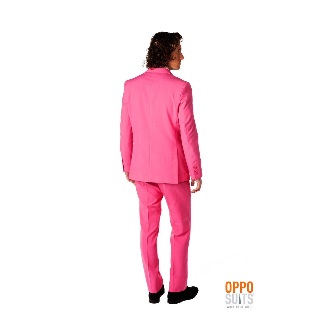 Op deze afbeelding zie je een Kostuums, van het merk Opposuits. Mr. Pinker Than Pink Roze Opposuit Kostuum Man