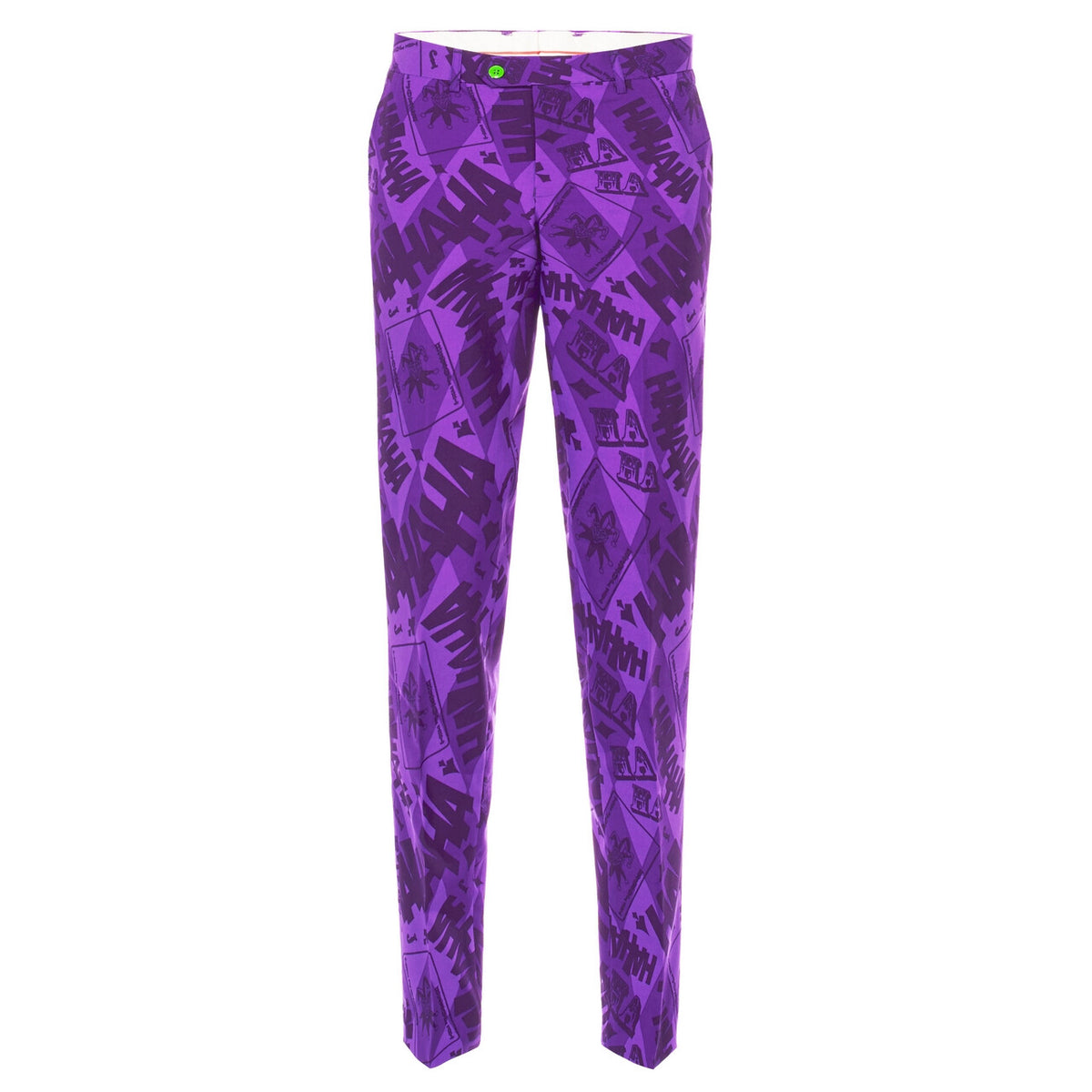 Op deze afbeelding zie je een Kostuums, van het merk Opposuits. Batman Joker™ Strip Lach Kostuum