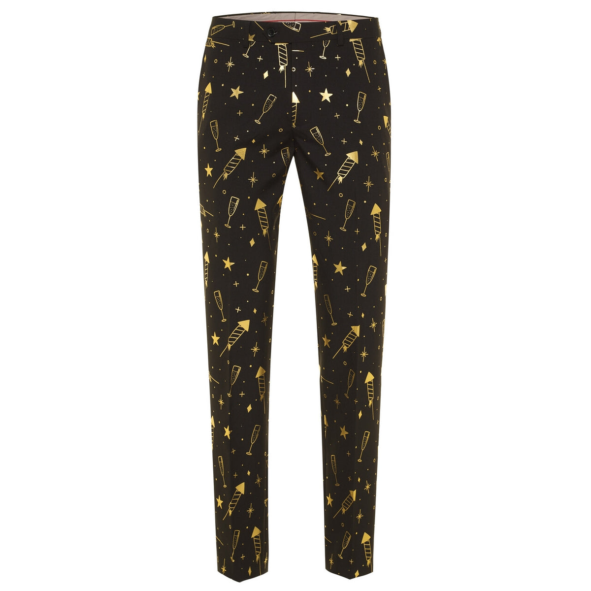 Op deze afbeelding zie je een Kostuums, van het merk Opposuits. Zwart Fancy Fireworks Oud En Nieuw Vuurwerk Kostuum Man