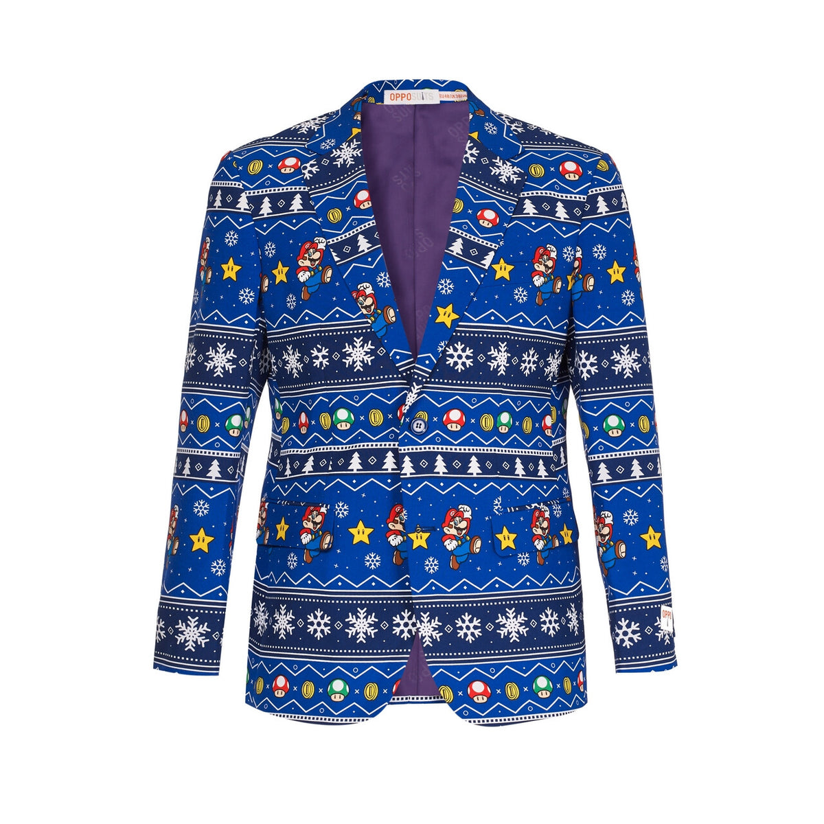Op deze afbeelding zie je een Kostuums, van het merk Opposuits. Merry Mario™ Kerst Computerspel Man Kostuum