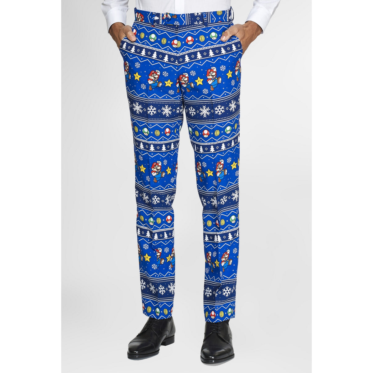 Op deze afbeelding zie je een Kostuums, van het merk Opposuits. Merry Mario™ Kerst Computerspel Man Kostuum
