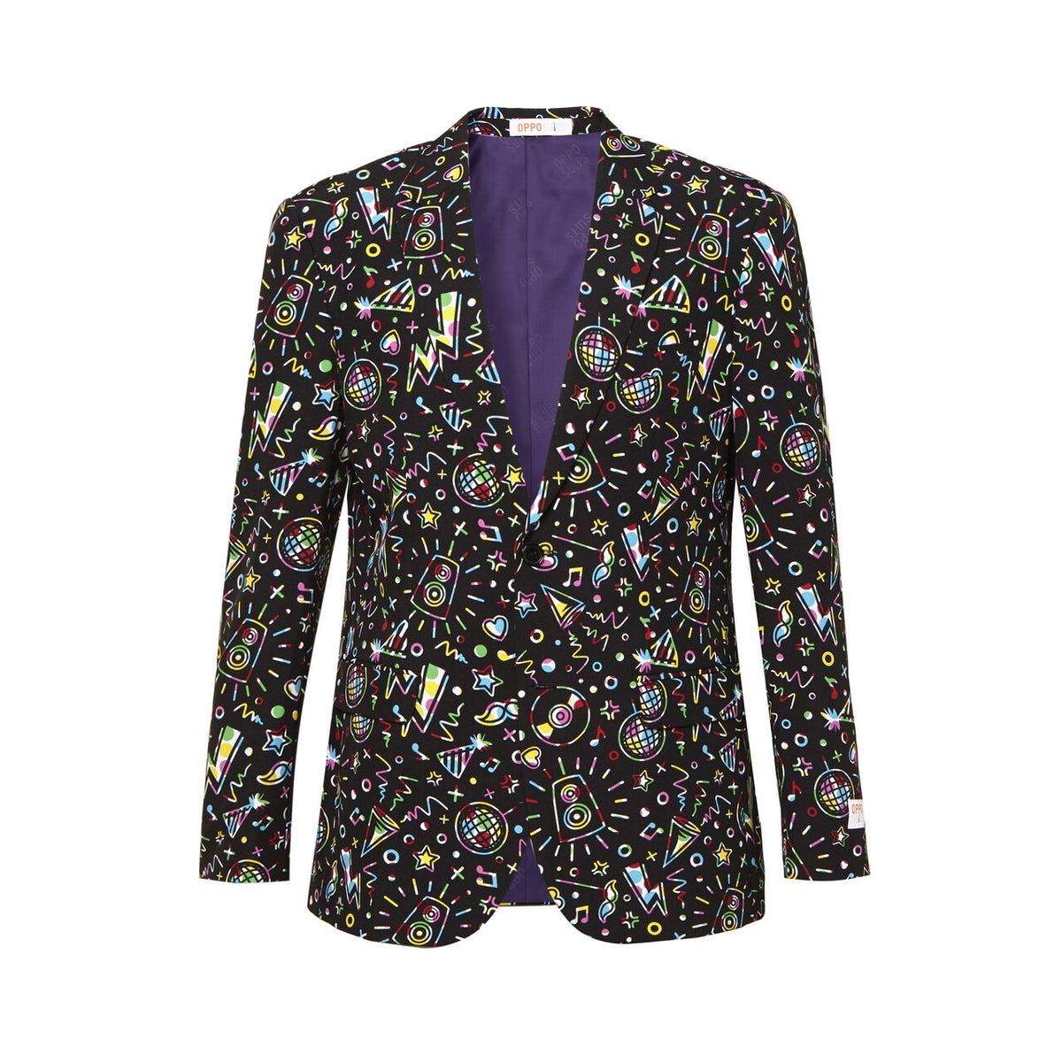 Op deze afbeelding zie je een Kostuums, van het merk Opposuits. Disco Dude Man Kostuum