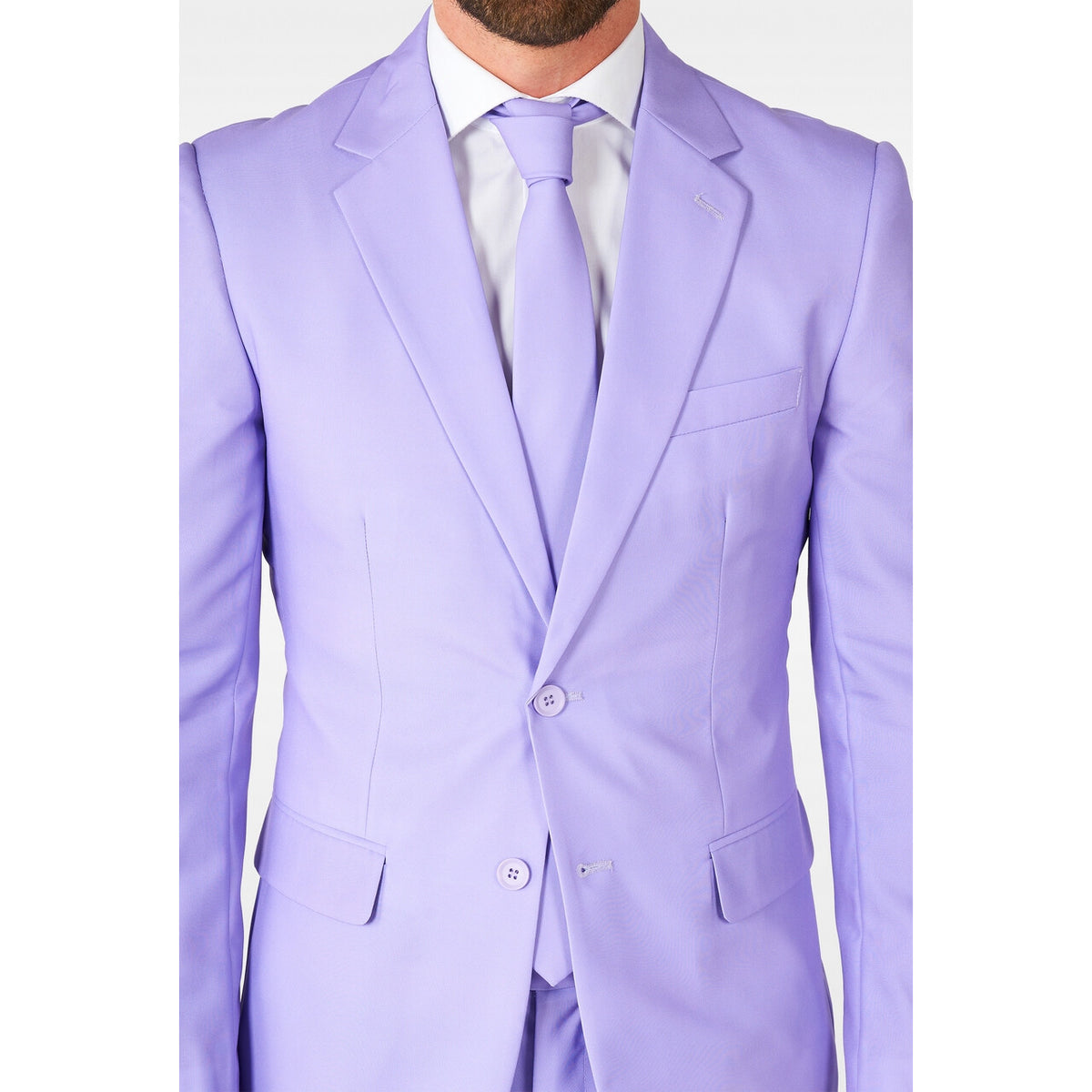 Op deze afbeelding zie je een Kostuums, van het merk Opposuits. Lichtpaars Lavish Lavender Man Kostuum