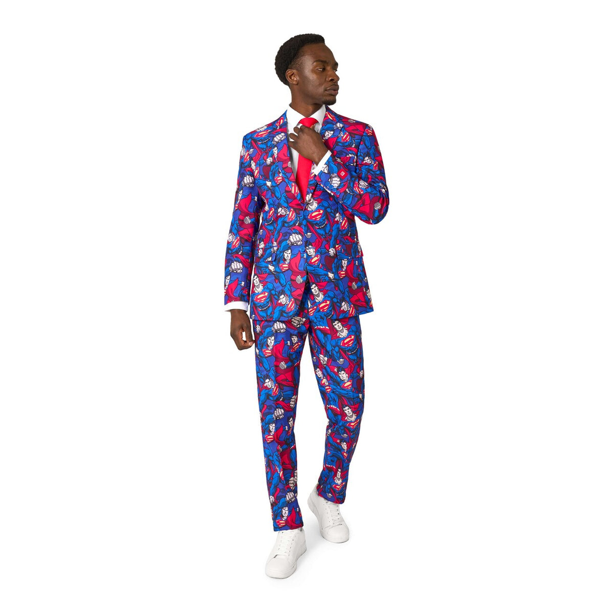 Op deze afbeelding zie je een Kostuums, van het merk Opposuits. The Man Of Steel Kostuum