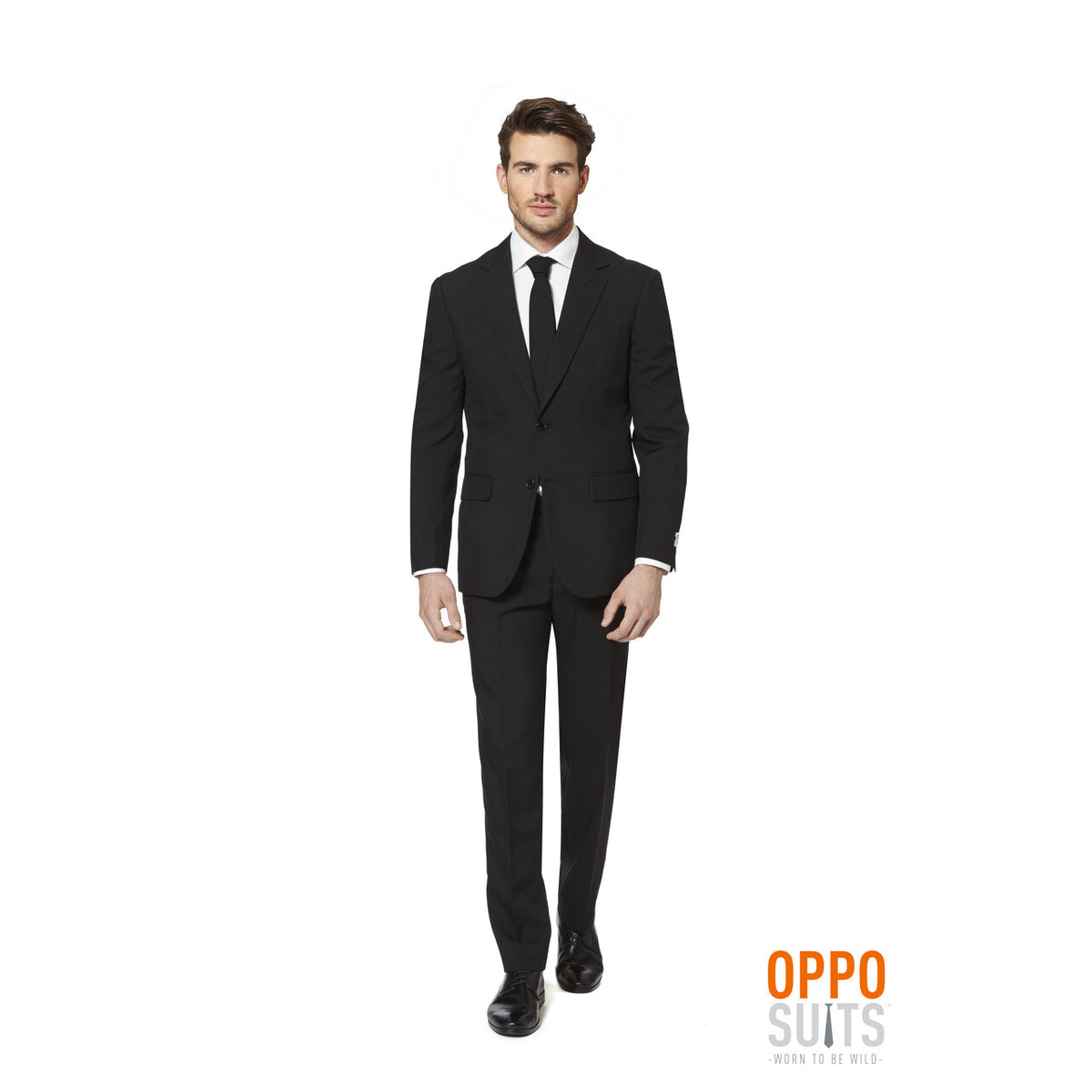 Op deze afbeelding zie je een Kostuums, van het merk Opposuits. Men In Black Knight Opposuit Man Kostuum