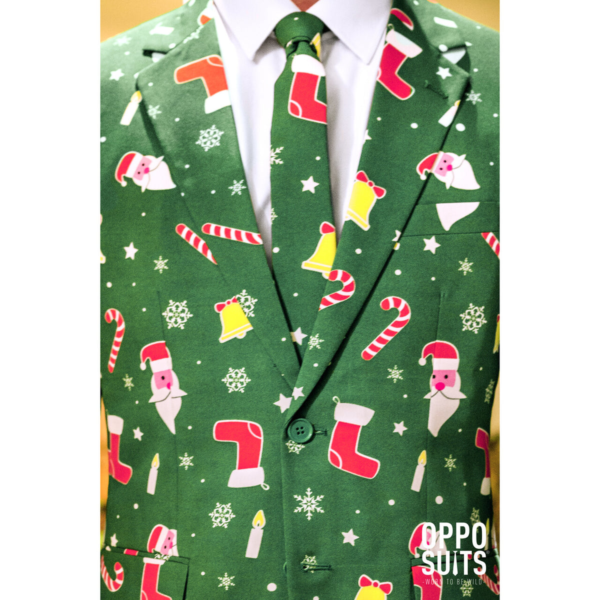 Op deze afbeelding zie je een Kostuums, van het merk Opposuits. Doldwaze Santaboss Kerst Opposuit Man Kostuum