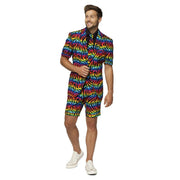 Op deze afbeelding zie je een Kostuums, van het merk Opposuits. Wild Rainbow Zomer Man Kostuum
