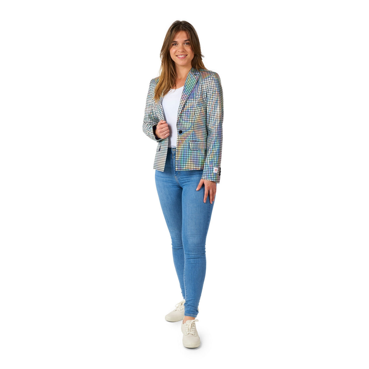 Op deze afbeelding zie je een Kostuums, van het merk Opposuits. Discoballer Daisy Lights Vrouw