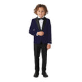 Veste Bleu Nuit pour Garçons Avec Pantalon Noir Costume