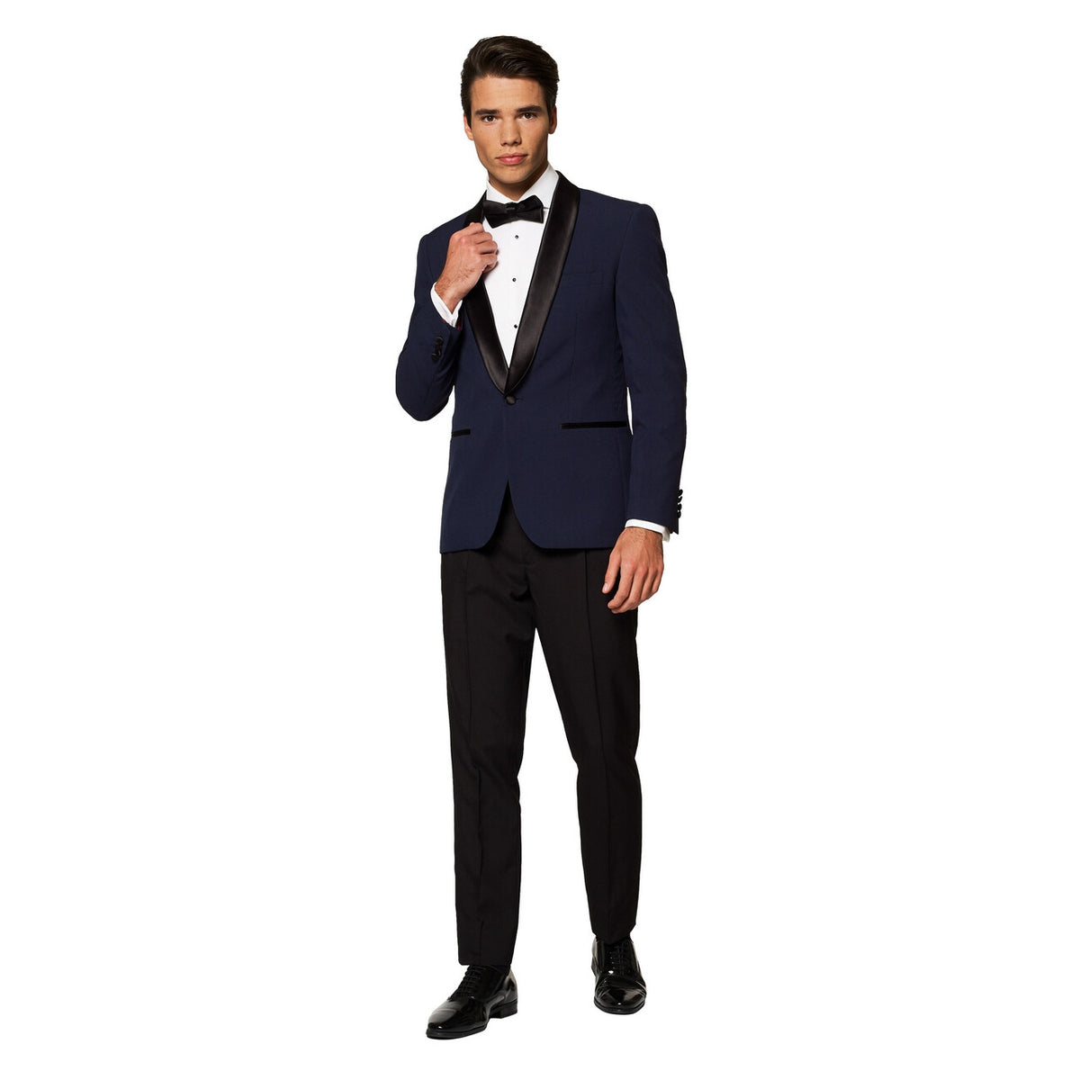 Op deze afbeelding zie je een Kostuums, van het merk Opposuits. Midnight Blue Cocktail Party Man Kostuum