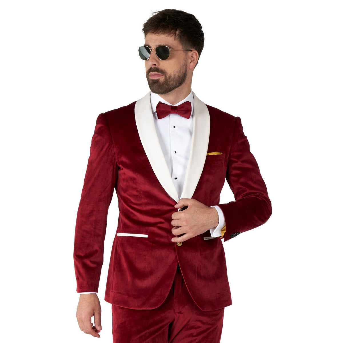 Op deze afbeelding zie je een Kostuums, van het merk Opposuits. Rode Velvet Vibes Xmas Opposuit Man Kostuum