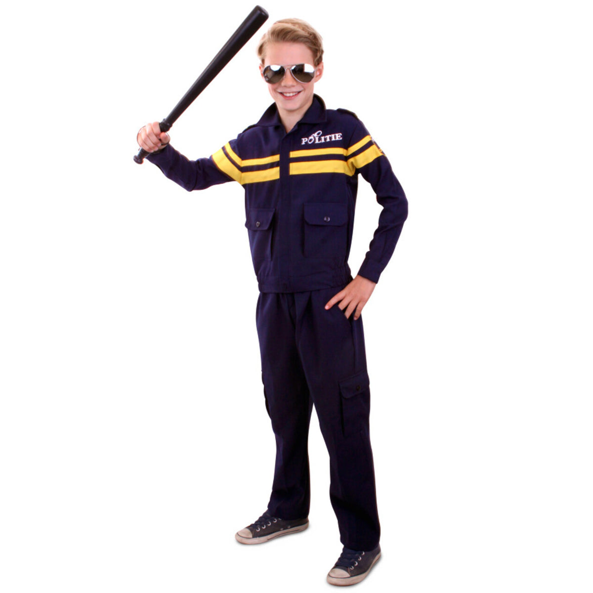 Op deze afbeelding zie je een Kostuums, van het merk PartyXplosion. Nederlandse Politie Agent Kostuum Jongen