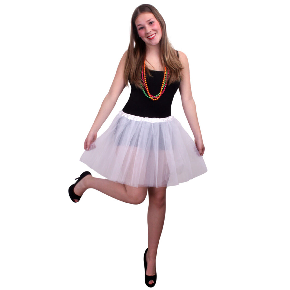 Op deze afbeelding zie je een Kostuums, van het merk PartyXplosion. Tule Rok Ballet Wit Vrouw
