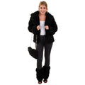 Manteau De Fourrure Noir Toendra Sibérienne