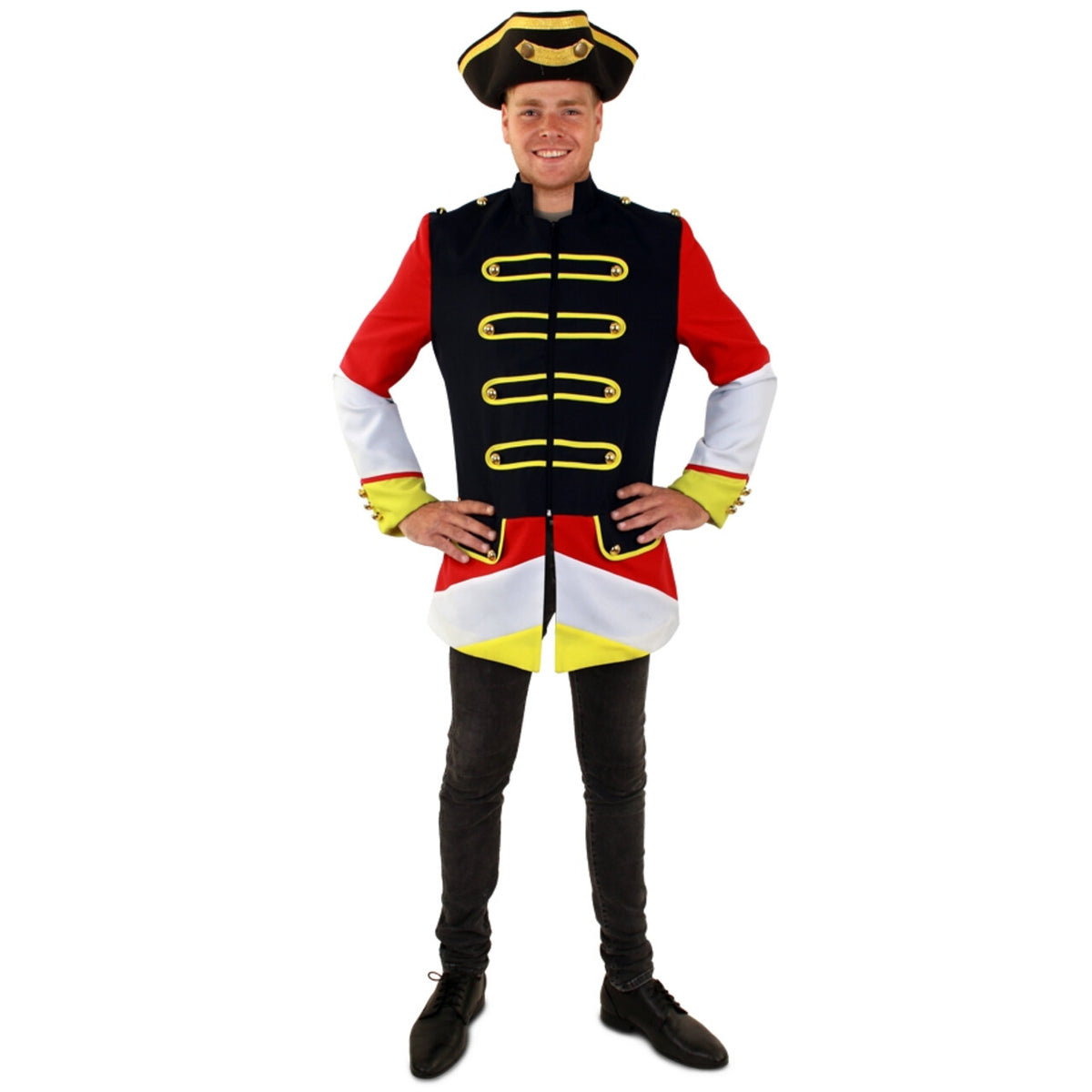 Op deze afbeelding zie je een Kostuums, van het merk PartyXplosion. Officier In De Orde Van Oeteldonk Jas Man