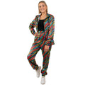 Ensemble Années 80 Rayures Zébrées Colorées Femme Costume