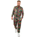 Survêtement Années 80 à Rayures Zébrées Colorées Homme Costume