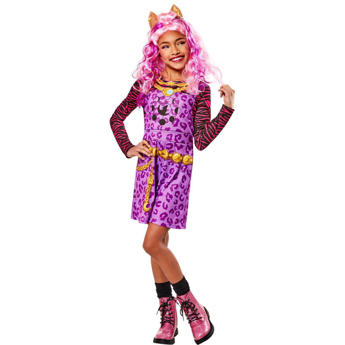 Op deze afbeelding zie je een Kostuums, van het merk Rubies. Monster High Clawdeen Kind Meisje Kostuum