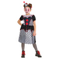 Monochrome Clown Meisje Kostuum
