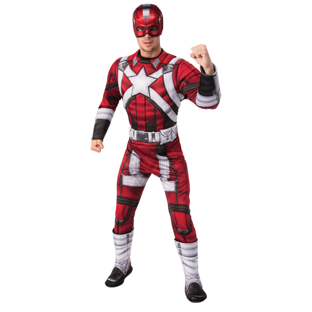 Op deze afbeelding zie je een Kostuums, van het merk Rubies. Marvel Red Guardian Deluxe Man Kostuum