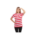 T-Shirt À Rayures Femme Rouge / Blanc