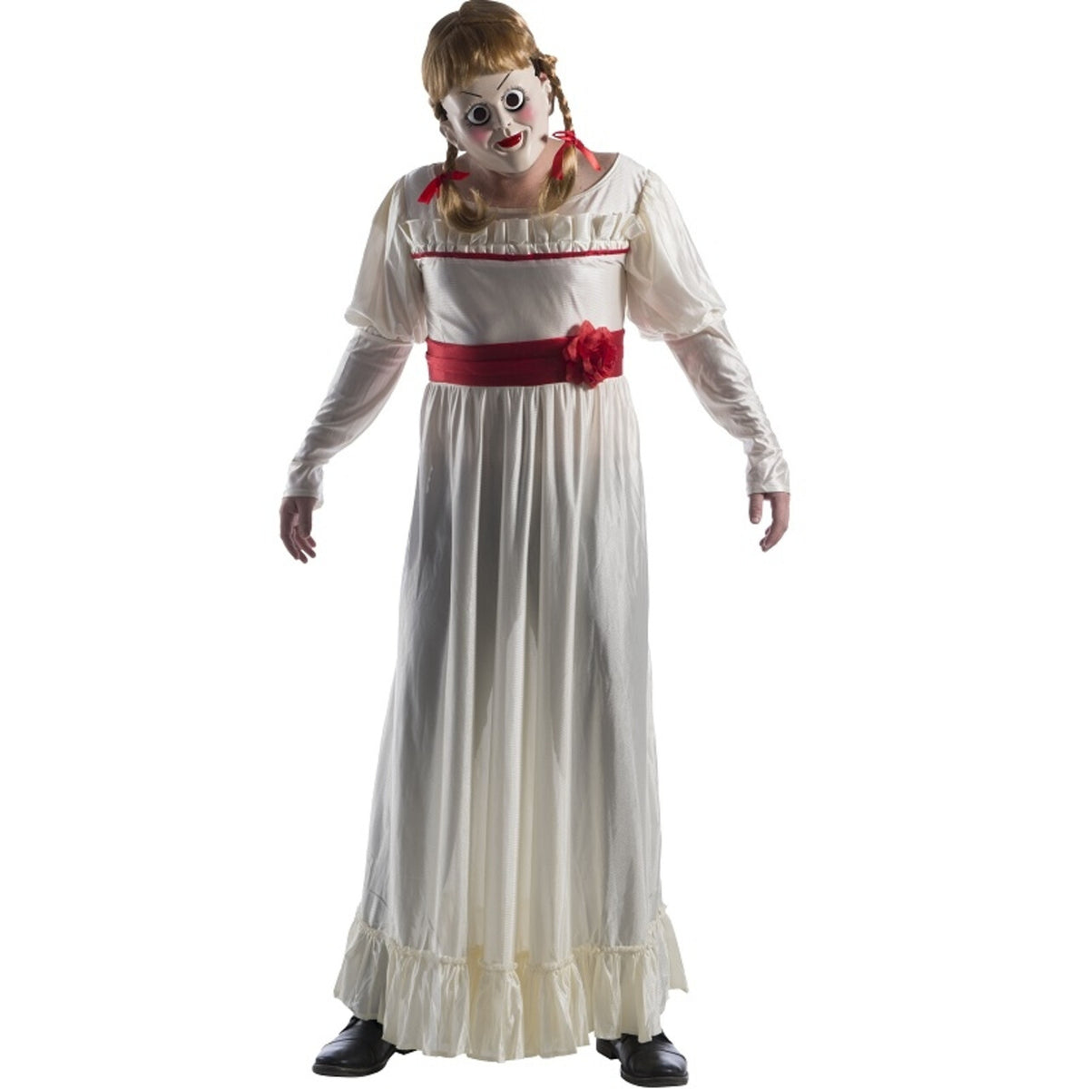 Op deze afbeelding zie je een Kostuums, van het merk Rubies. Niet Mee Te Spelen Pop Annabelle Vrouw Kostuum