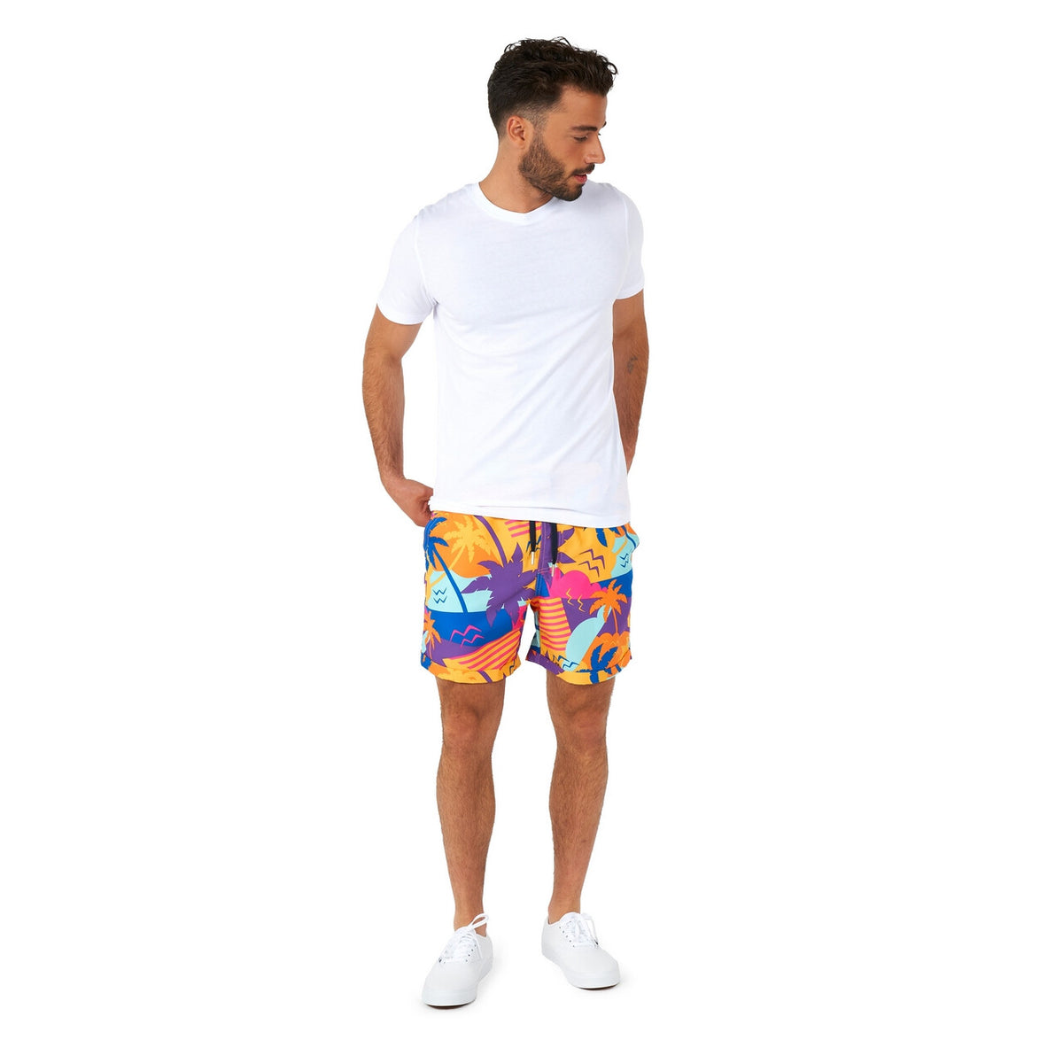Op deze afbeelding zie je een Kostuums, van het merk Opposuits. Power Of Palm Beach Man Kostuum
