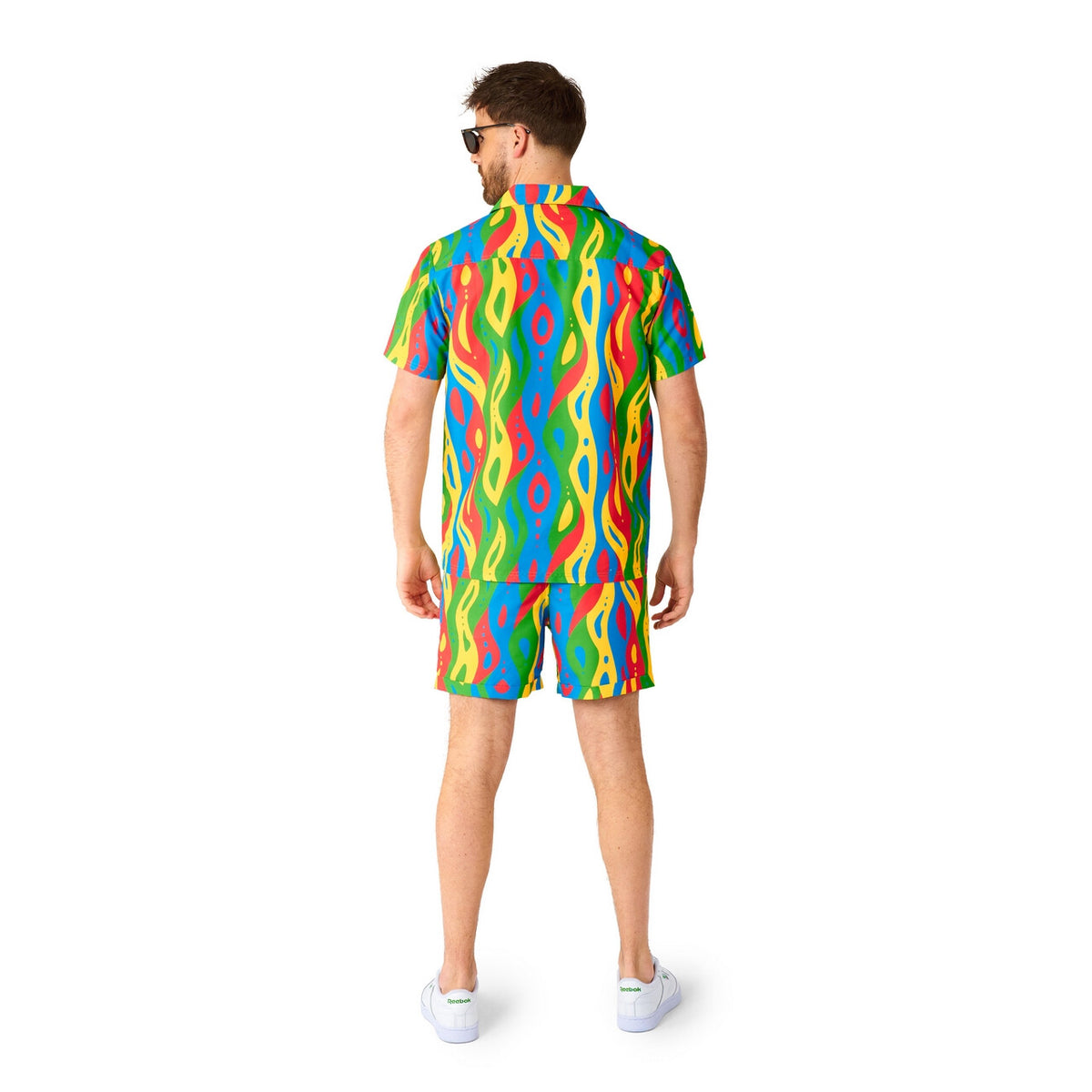 Op deze afbeelding zie je een Kostuums, van het merk Opposuits. Loopy Lines Summer Man Kostuum