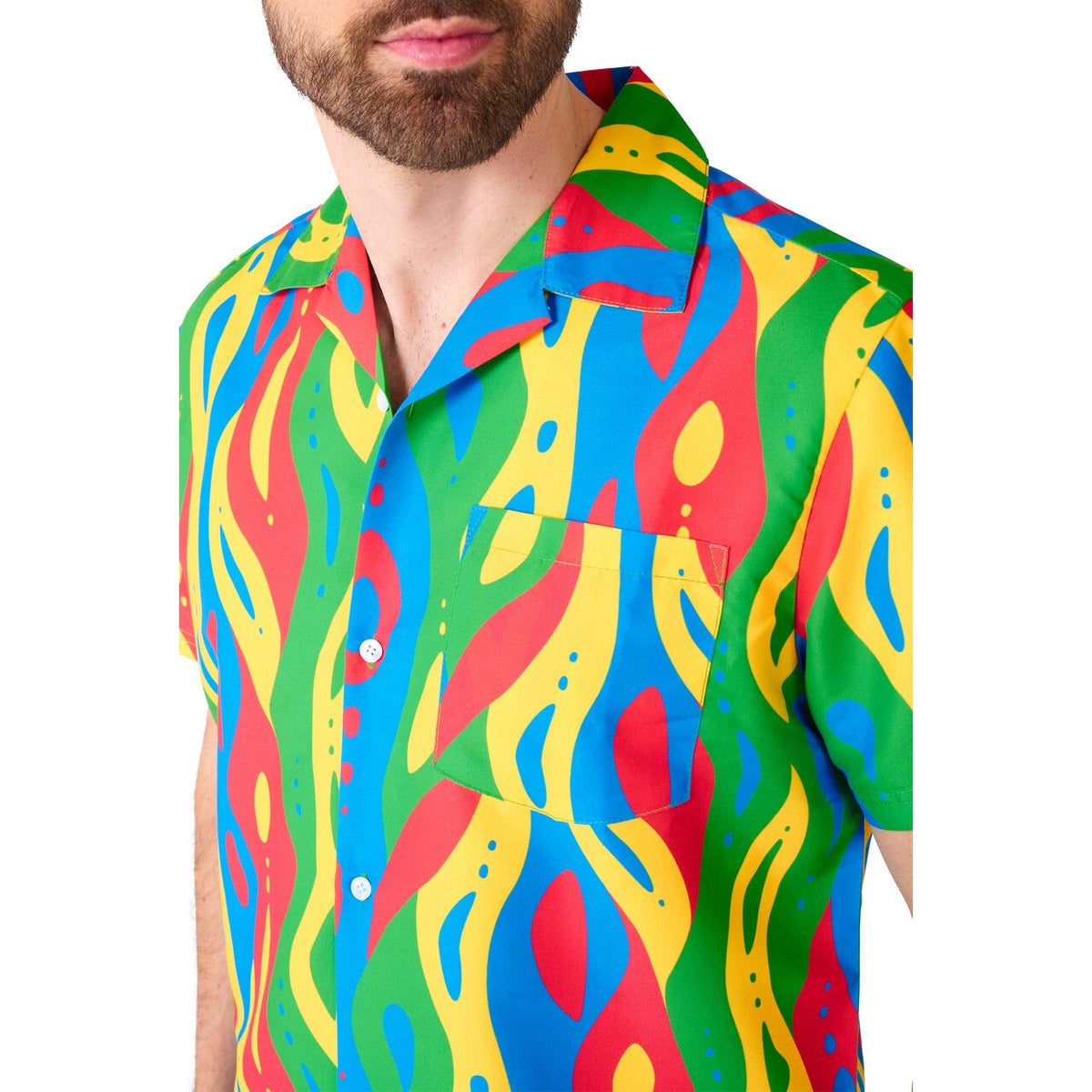 Op deze afbeelding zie je een Kostuums, van het merk Opposuits. Loopy Lines Summer Man Kostuum