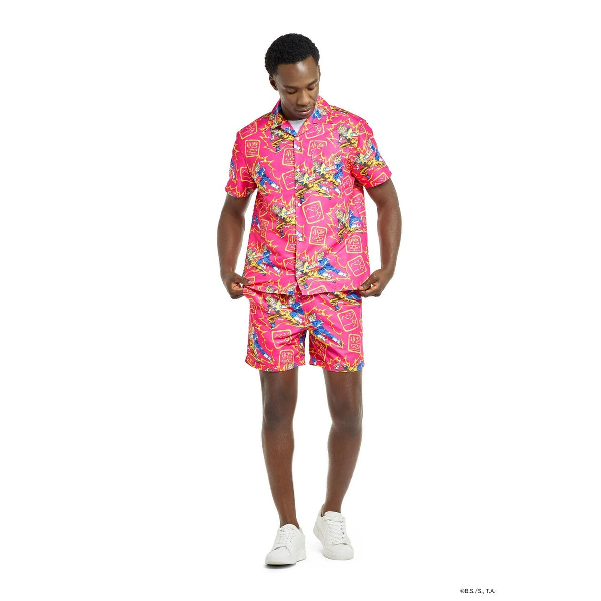 Op deze afbeelding zie je een Kostuums, van het merk Opposuits. Dragon Ball Z Goku Vs Vegeta Festival Ready Man Kostuum