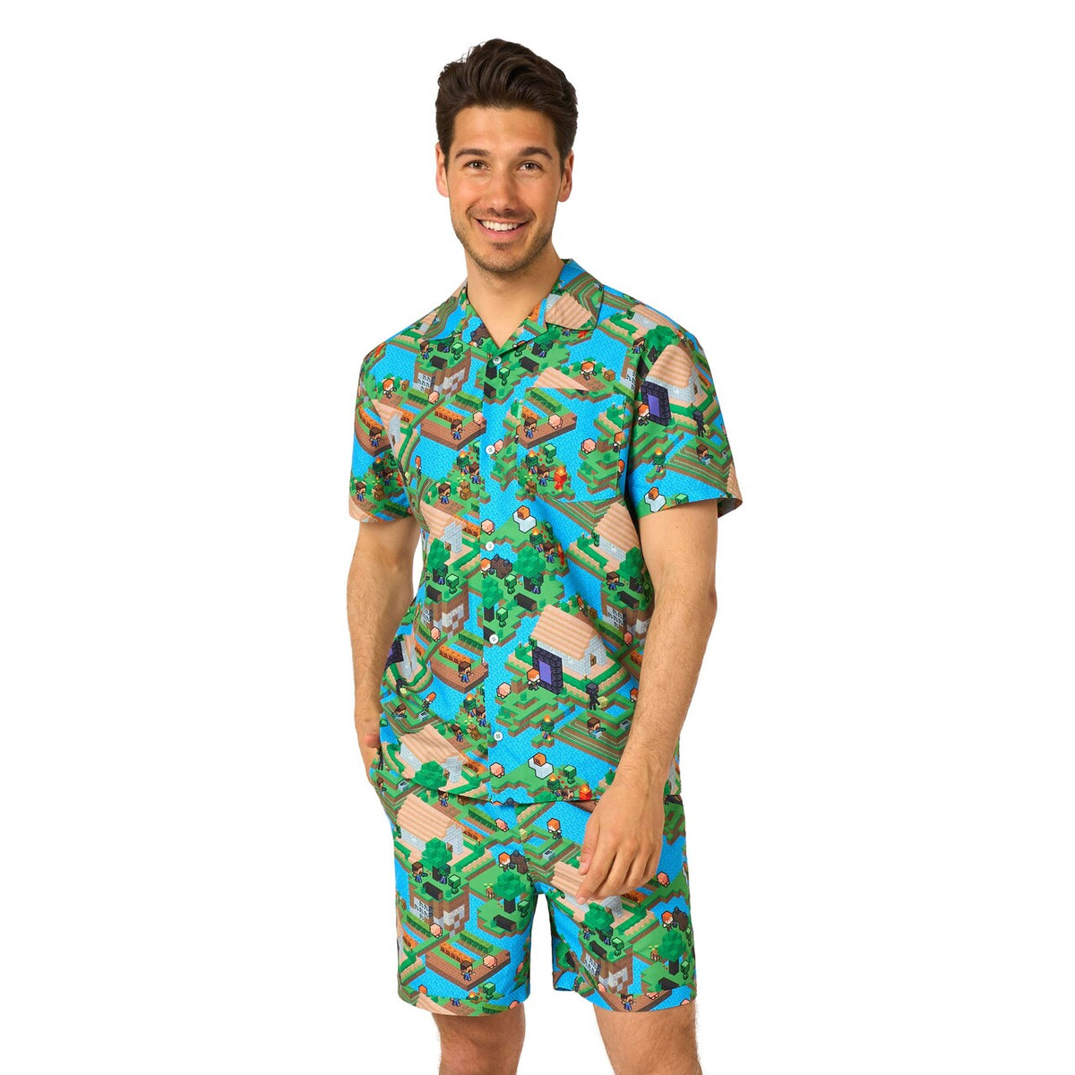 Op deze afbeelding zie je een Kostuums, van het merk Opposuits. Minecraft™ - Overworld Man Kostuum