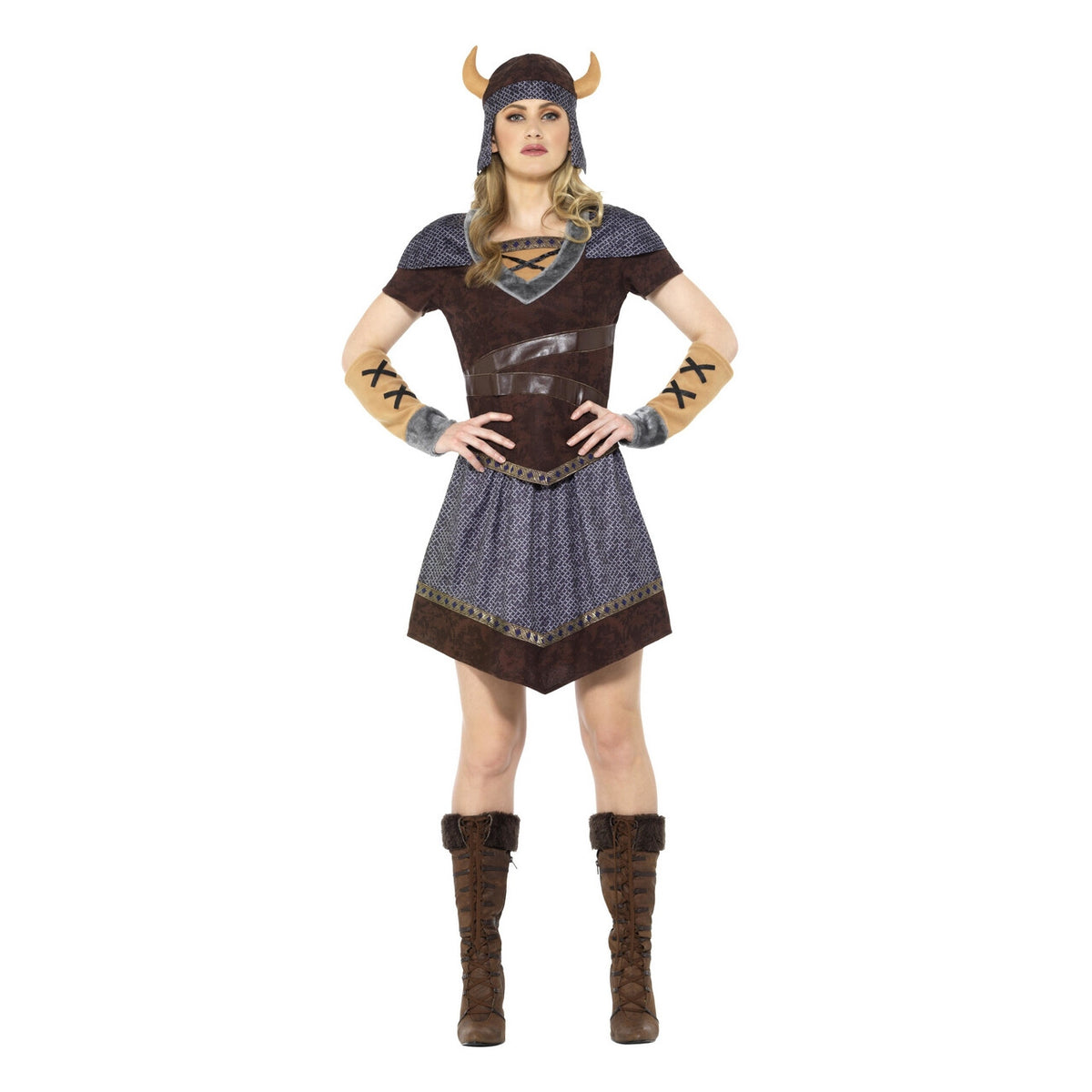 Op deze afbeelding zie je een Kostuums, van het merk Smiffy's. Walhalla Viking Marit Vrouw Kostuum