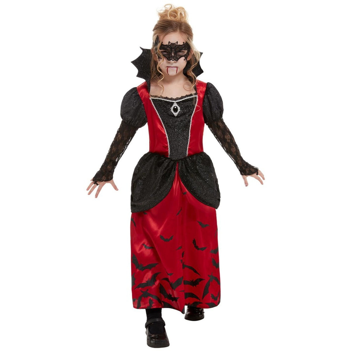 Op deze afbeelding zie je een Kostuums, van het merk Smiffy's. Gruwelijke Gravin Dracula Dorry Meisje Kostuum