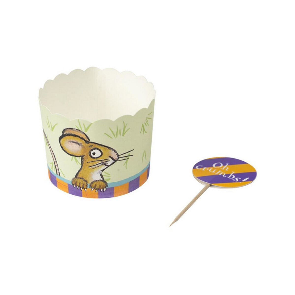 Op deze afbeelding zie je een Decoratie, van het merk Smiffy's. Gruffalo Cupcake Vormpjes Met Toppers 8 Stuks