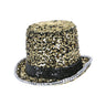 Chapeau Maître De Cérémonie à Paillettes Or Noir