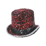 Chapeau à Paillettes Scintillant Rouge Noir