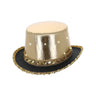 Chapeau Métallique Doré Avec Led